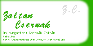 zoltan csermak business card