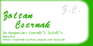 zoltan csermak business card